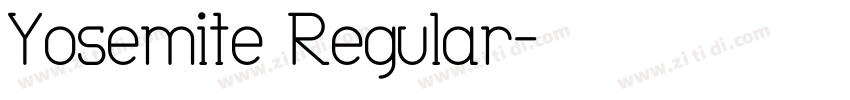Yosemite Regular字体转换